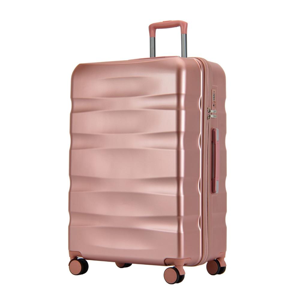 BONTOUR “Wave” Bőrönd, Duplakerekes Gurulós bőrönd TSA zárral, RoseGold